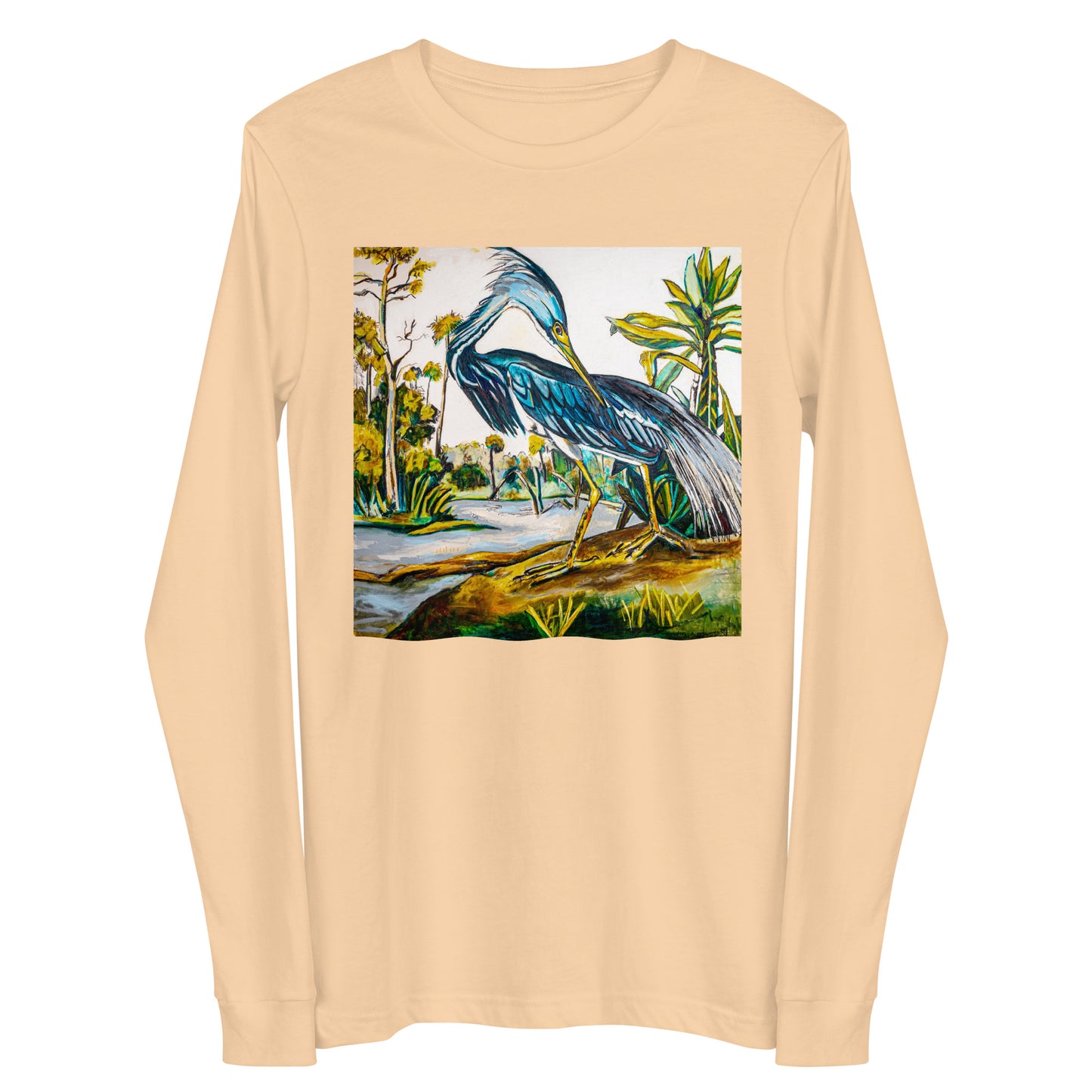 Blue Heron Unisex Long Sleeve Tee