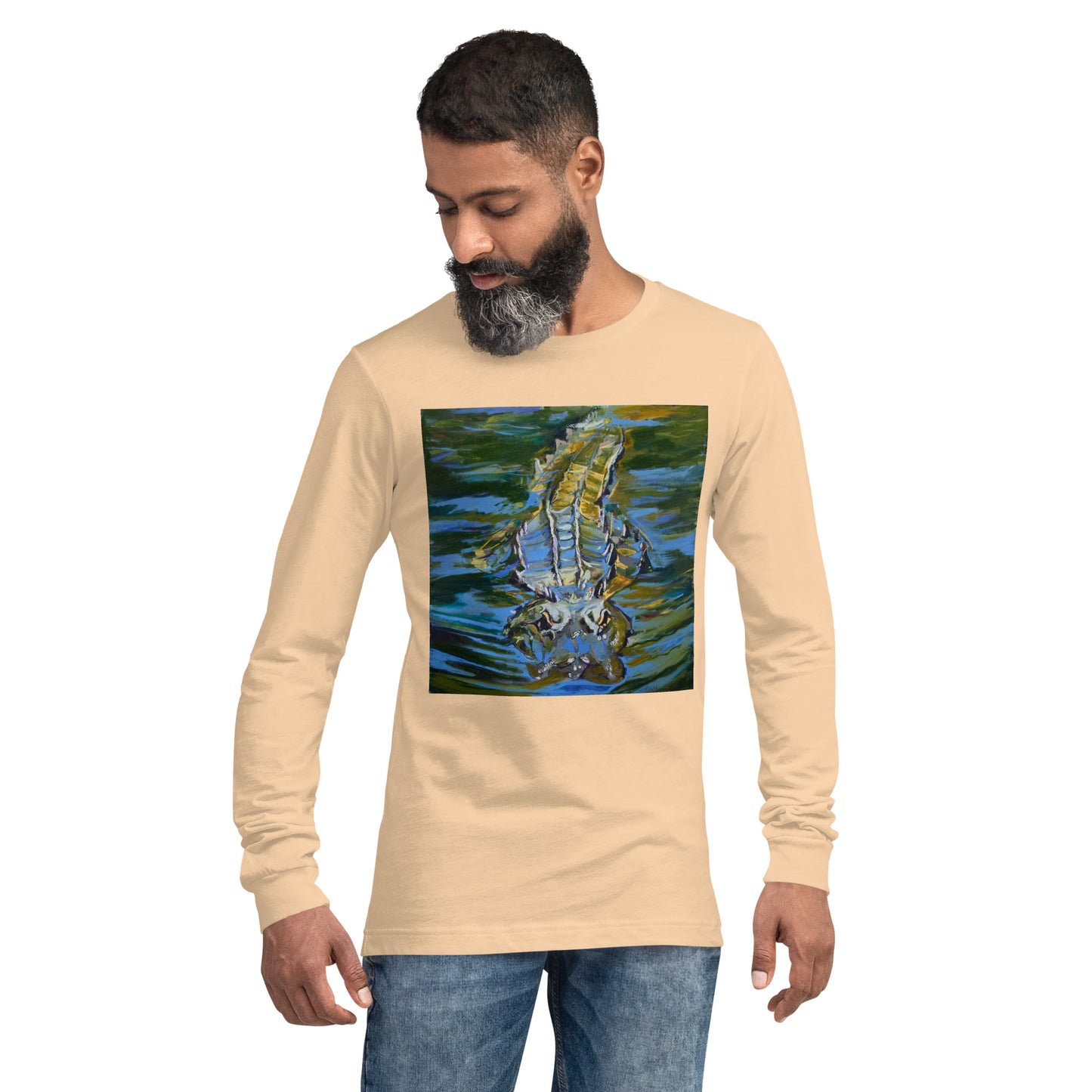 Gator Under Water Unisex Long Sleeve Tee