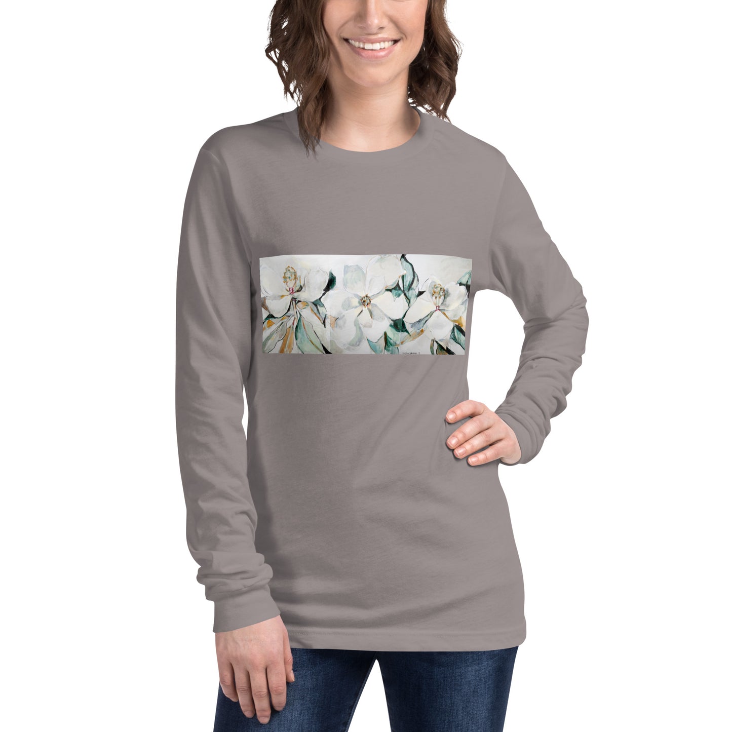 Magnolia Triptych Unisex Long Sleeve Tee