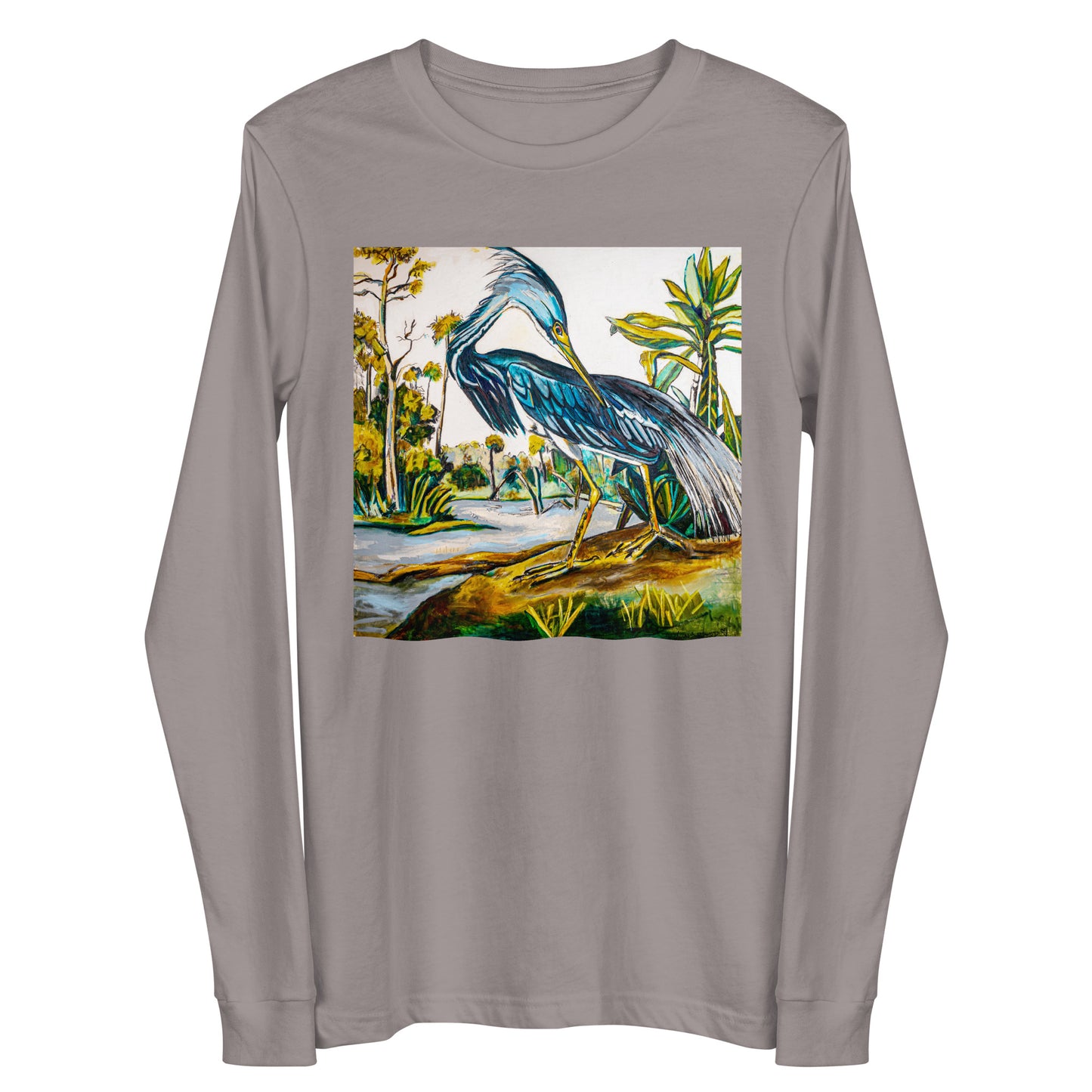 Blue Heron Unisex Long Sleeve Tee