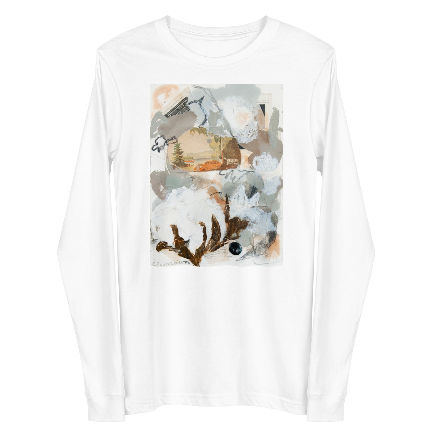 Vintage Cotton Collage Unisex Long Sleeve Tee