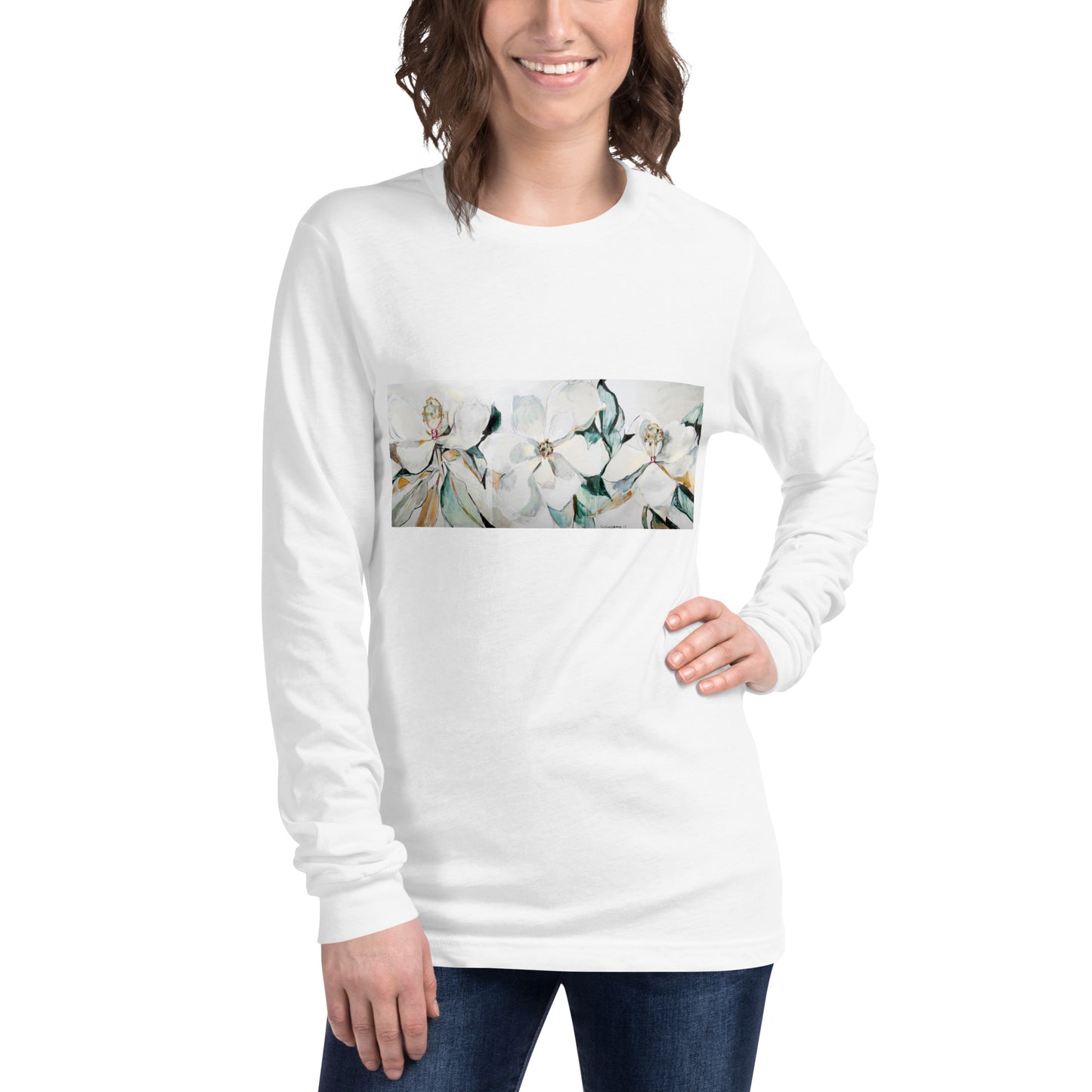 Magnolia Triptych Unisex Long Sleeve Tee