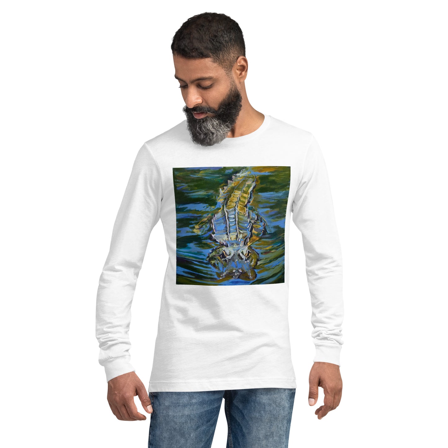 Gator Under Water Unisex Long Sleeve Tee