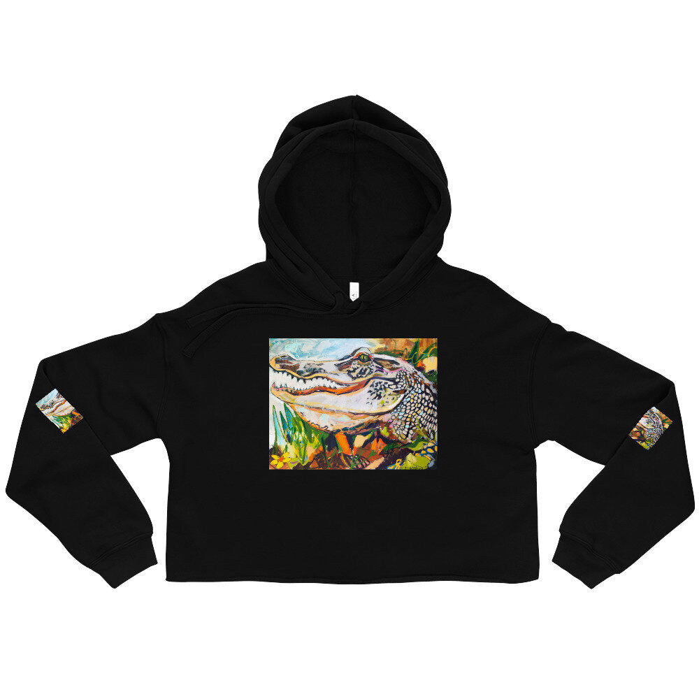 Groovy Gator Crop Hoodie