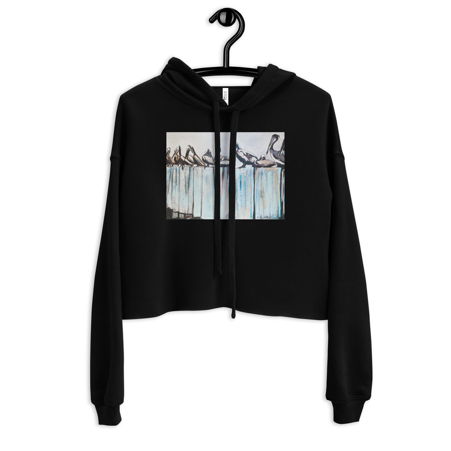 Pelicans on the Pier Crop Hoodie