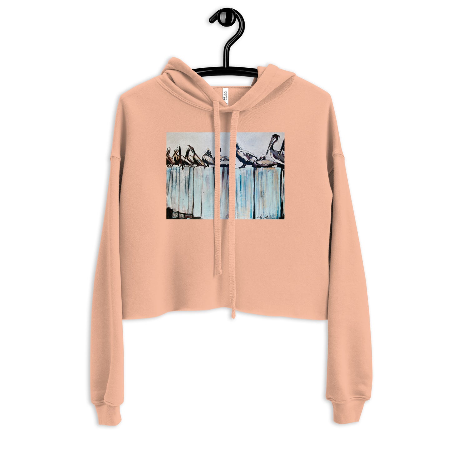 Pelicans on the Pier Crop Hoodie