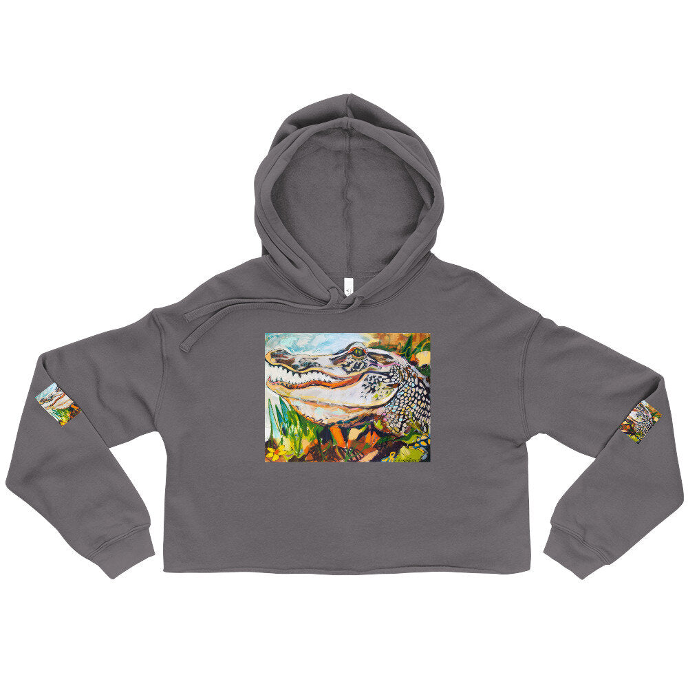 Groovy Gator Crop Hoodie