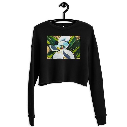 Shy Magnolia Crop Sweatshirt