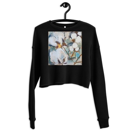 Square Vintage Cotton Collage Crop Sweatshirt