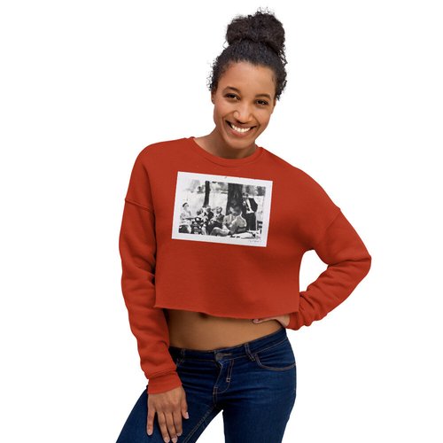 Guests Relaxing Under Tree Crop Sweatshirt