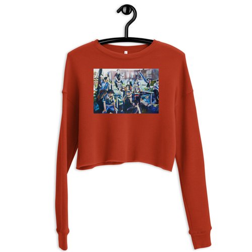 Vintage Kids on the Playground Crop Sweatshirt