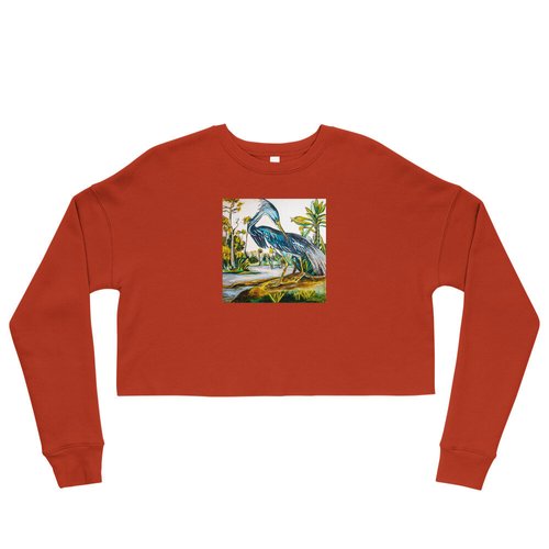 Blue Heron (Dark) Crop Sweatshirt