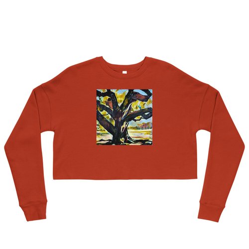 Square Tree of Life Crop Sweatshirt