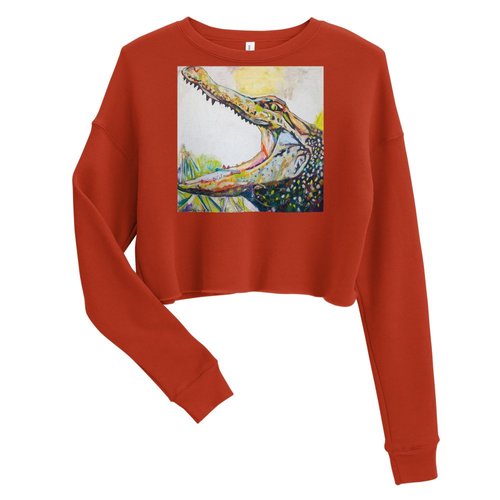 Big Mouth Gator Crop Sweatshirt