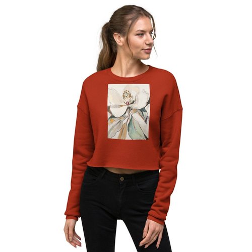 Soft Magnolia Crop Sweatshirt