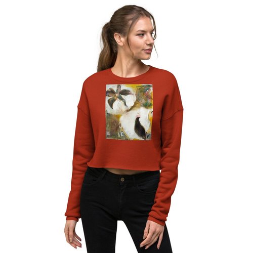 Golden Cotton Crop Sweatshirt