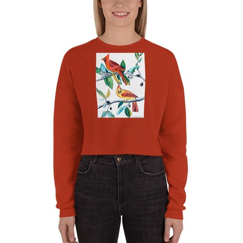 Lucy's Cardinals Crop Sweatshirt