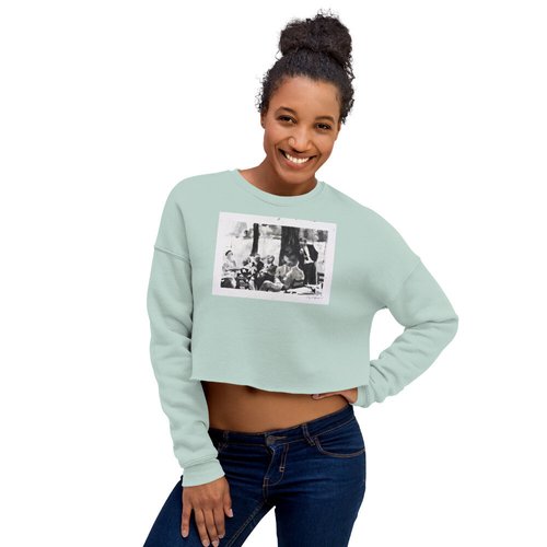 Guests Relaxing Under Tree Crop Sweatshirt