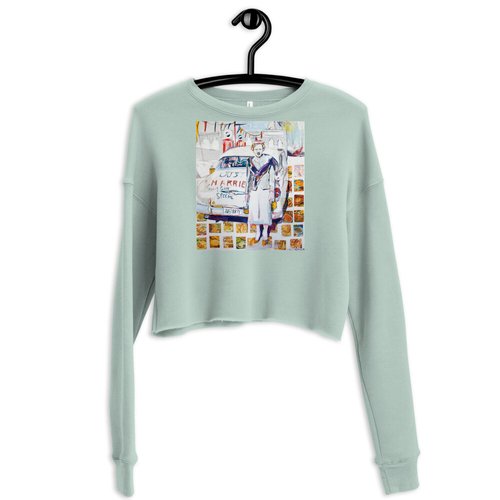 Vintage Newlywed Crop Sweatshirt