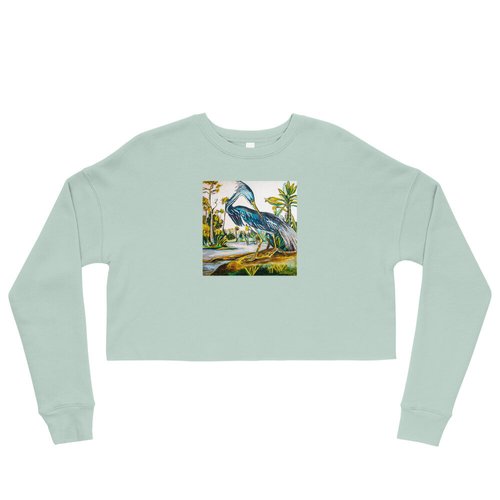 Blue Heron (Dark) Crop Sweatshirt
