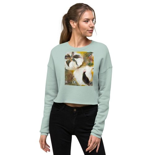 Golden Cotton Crop Sweatshirt