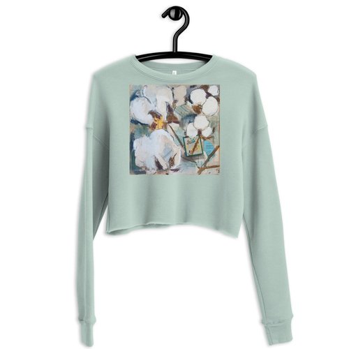 Square Vintage Cotton Collage Crop Sweatshirt