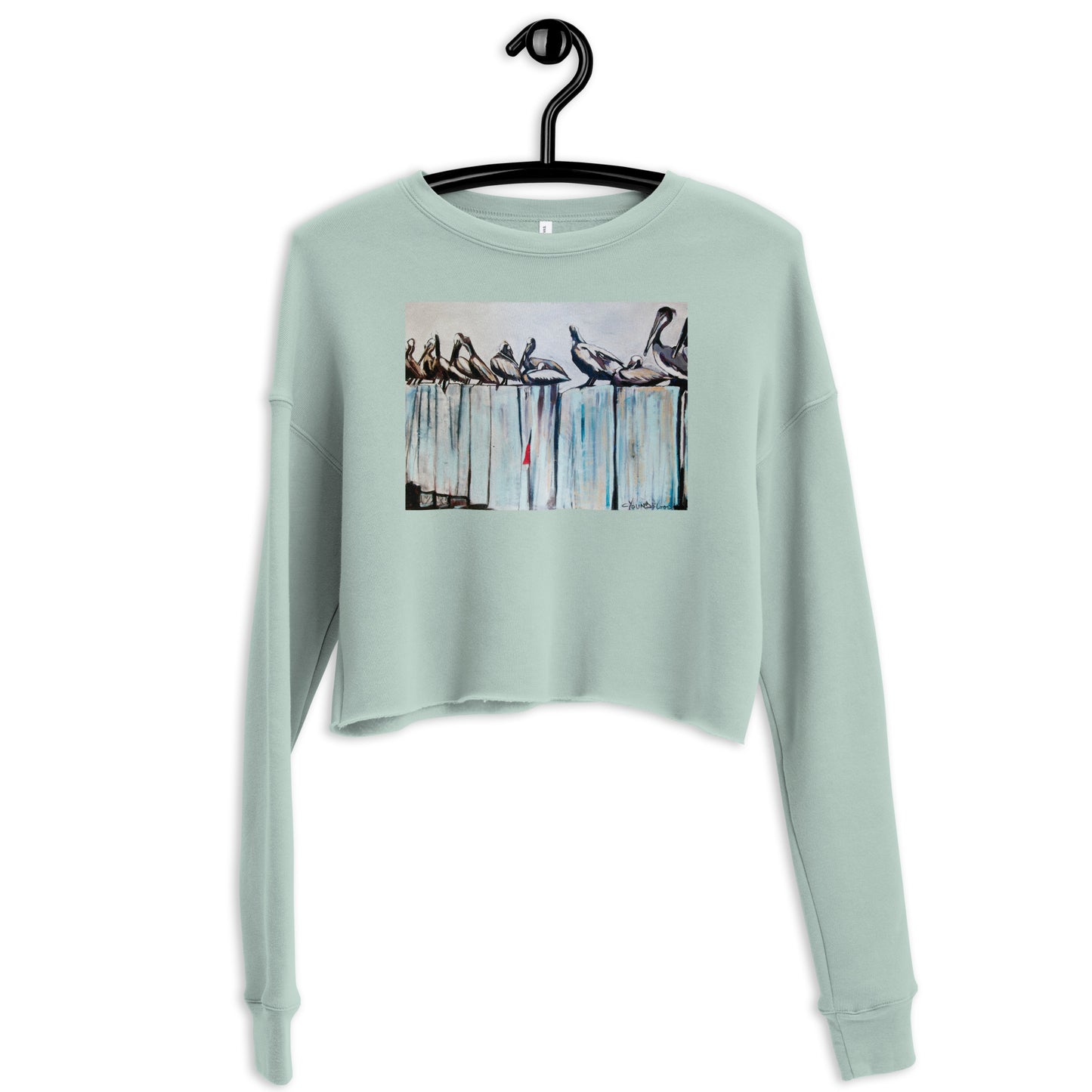 Pelicans on the Pier Crop Sweatshirt