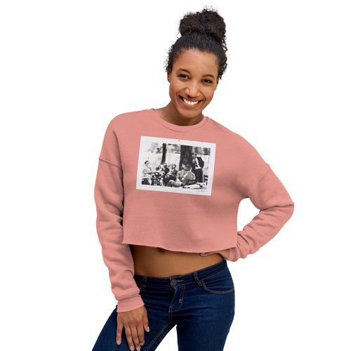 Guests Relaxing Under Tree Crop Sweatshirt