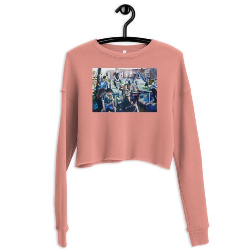 Vintage Kids on the Playground Crop Sweatshirt