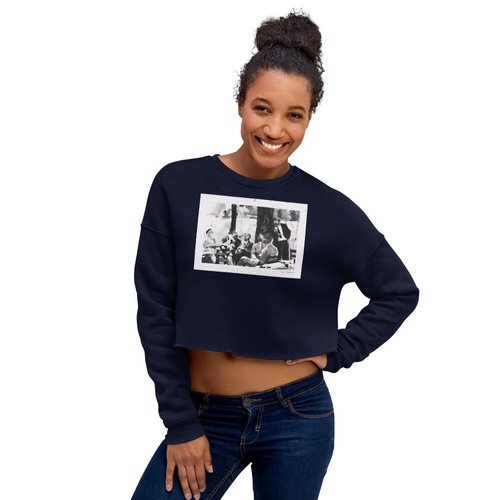 Guests Relaxing Under Tree Crop Sweatshirt