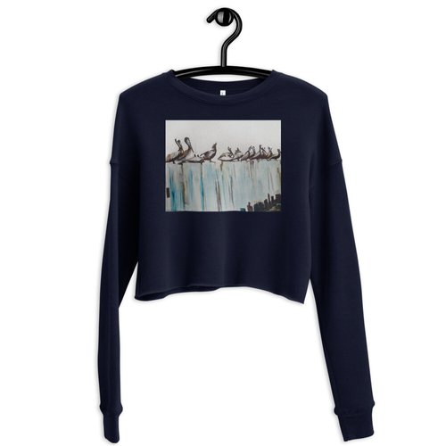 Pelicans on the Pier Crop Sweatshirt