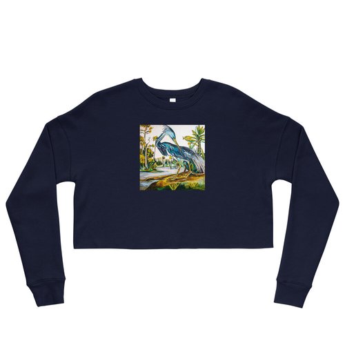 Blue Heron (Dark) Crop Sweatshirt