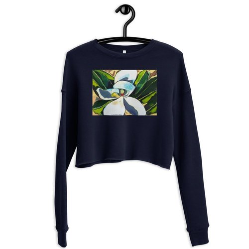 Shy Magnolia Crop Sweatshirt