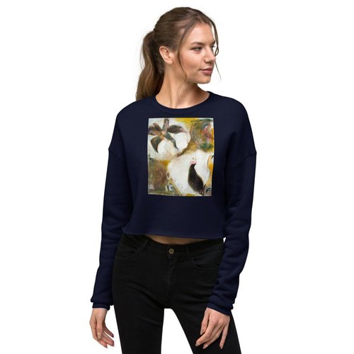 Golden Cotton Crop Sweatshirt