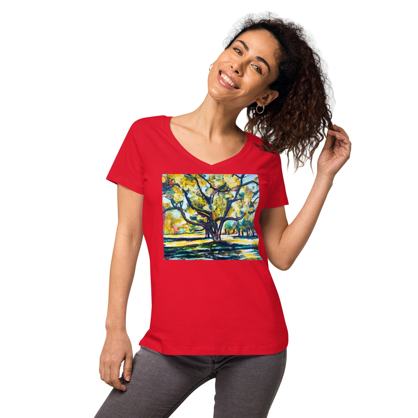 Tree of Life Women’s fitted v-neck t-shirt