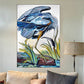 30% off (36x53”) Blue Heron Catching Fish signed giclee on canvas