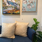 Blue Heron Giclee on Canvas (36x36”) with Gold Floating Frame