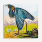 Blue Heron with Crawfish Piles