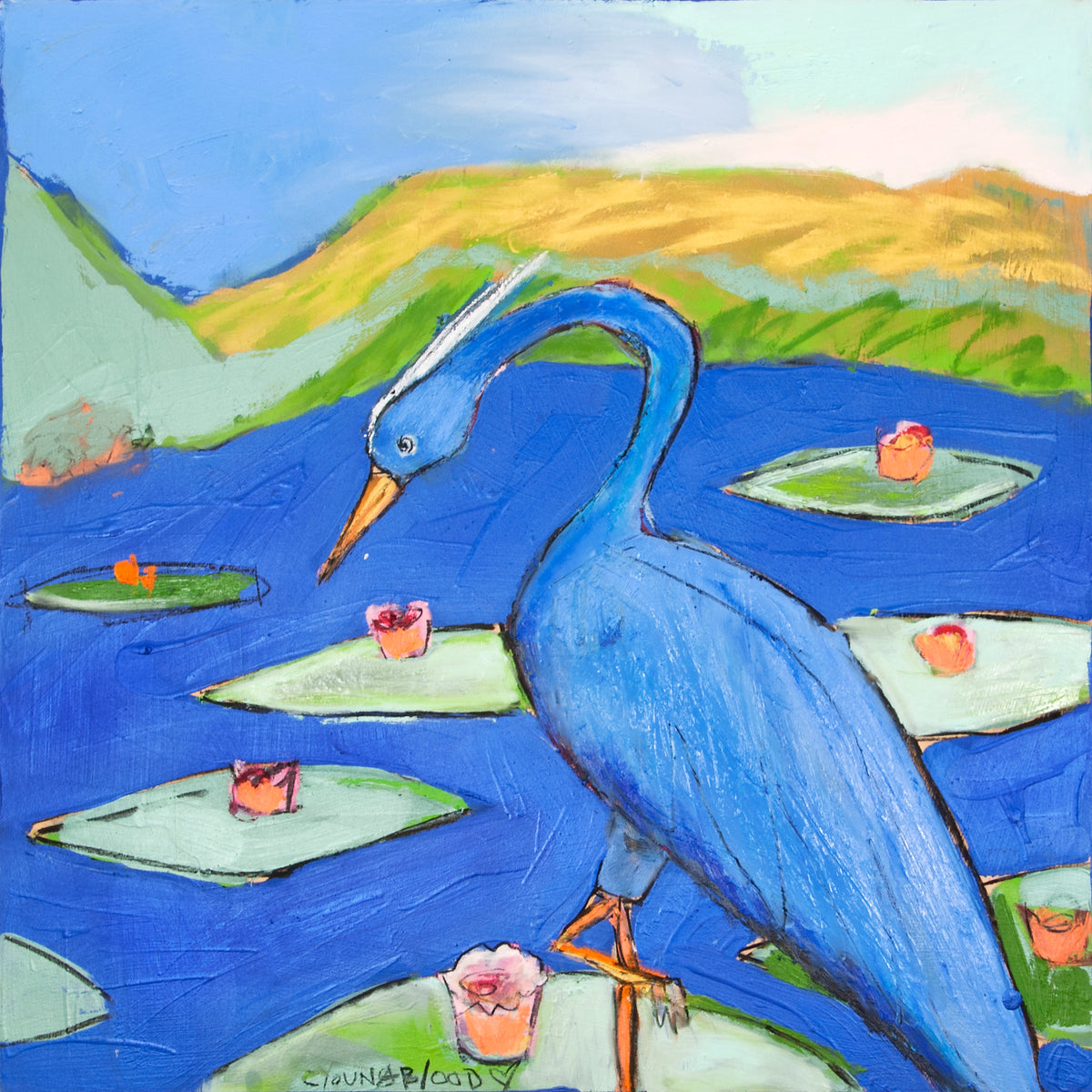 Blue Heron Searching for His Mate