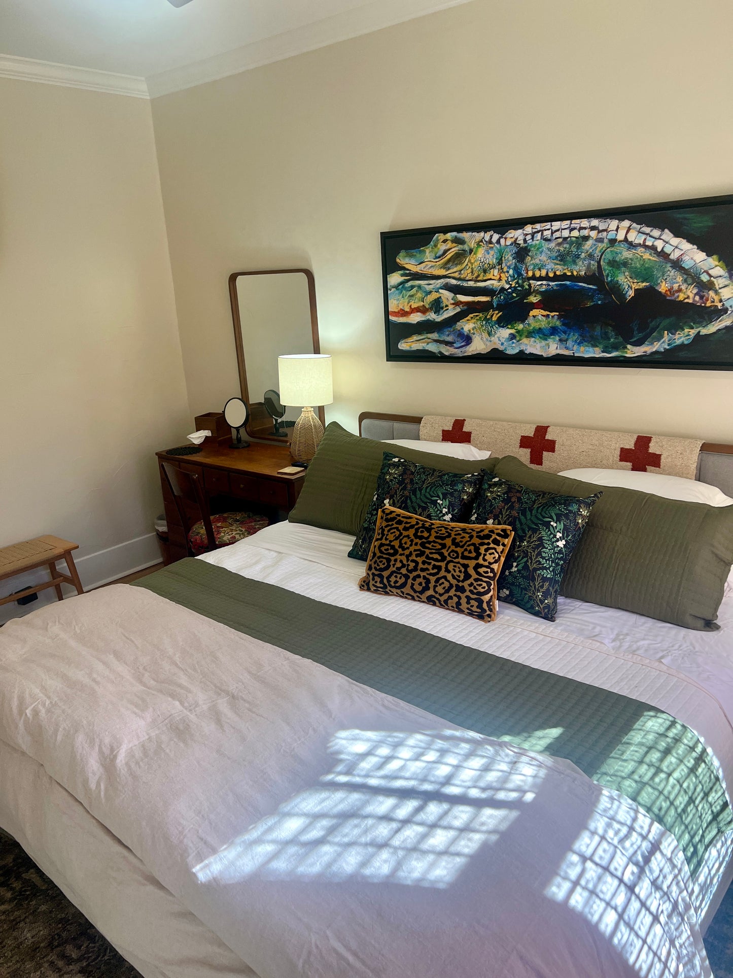 Gator Reflections (60x20”) Giclee on Canvas with Charcoal Floating Frame