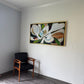 Horizontal Magnolia (55 x 29") giclee on canvas with Gold Floating Frame