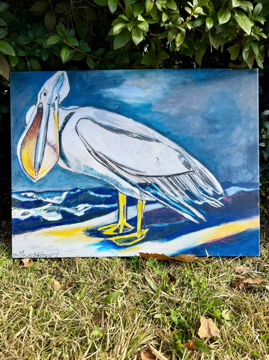 White Pelican on the Shore (18x24”) | 20% off