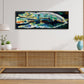 Gator Reflections (60x20”) Giclee on Canvas with Charcoal Floating Frame