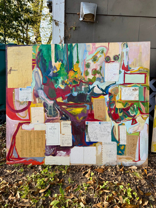 “Recipe Collage on Wood” (2006)