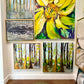 Bayou Cypress (30x30”) Giclee on canvas with gold floating frame