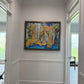 "Golden Bayou with Birds" (42x33”) giclee on canvas with Truffle Floating Frame