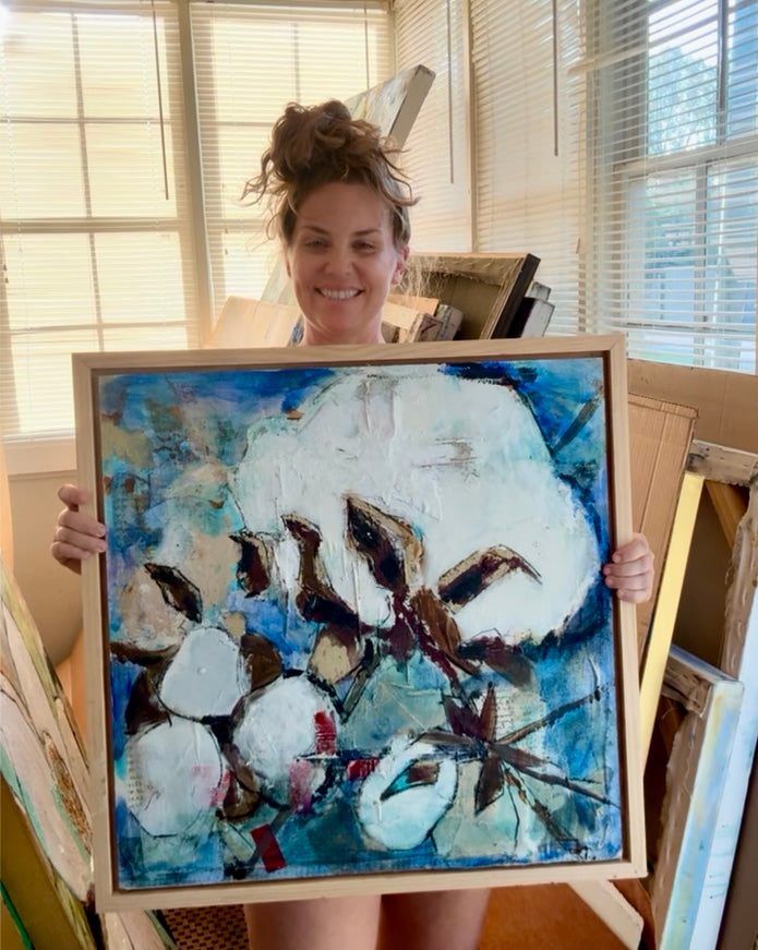 Vintage Cotton Collage with Denim Blue II (2008)