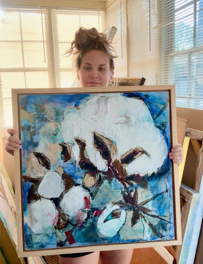 Vintage Cotton Collage with Denim Blue II (2008)