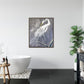 White Heron out on a Limb (30x36”) Giclee printed canvas with truffle floating frame