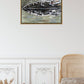 Green Gator Study (22x30) with gold floating frame
